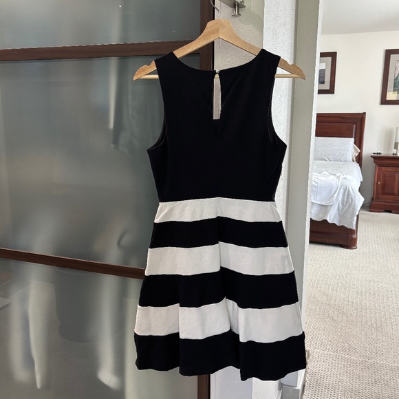 Express Fit & Flare Dress - Black & White XS - Picture 4 of 9